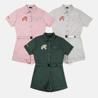 Summer Womens Solid Color Casual Comfortable Golf T-shirt Short Romper Suit