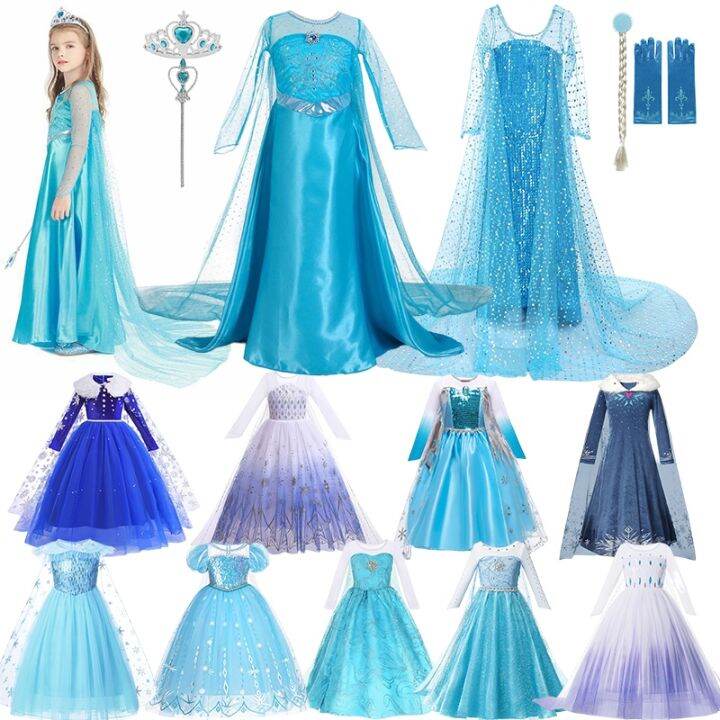 disney-girls-frozen-elsa-princess-dresses-kids-cosplay-snow-queen-carnival-party-mesh-clothing-children-birthday-outfit-costume