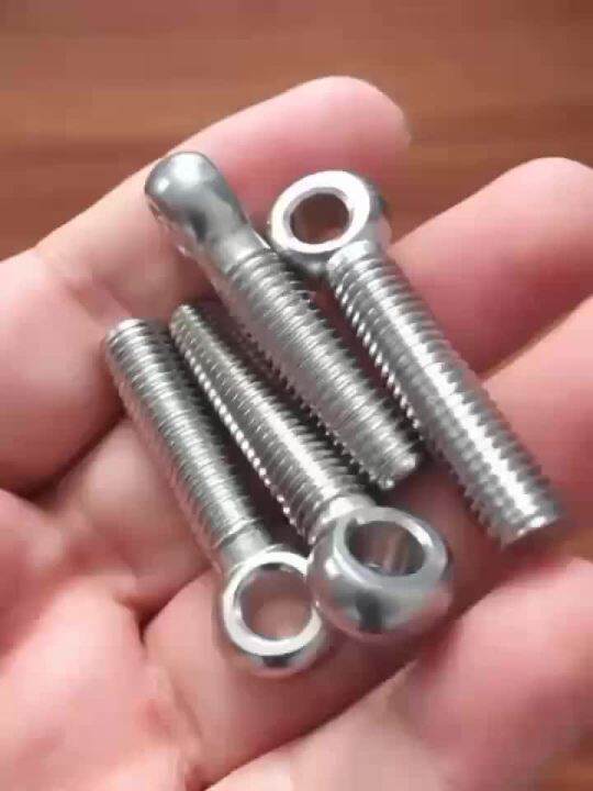 M8 M10 M12 304 Stainless Steel Eye Bolts Fisheye With Holes Bolt GB798 Eyelet Screw Stud