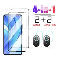 （AA NEW）4in1Glass ForMi 9 10T 11T 11XTempered Glass For11 10 9 10T A3 Lite 9T 11i Mi23เลนส์ฟิล์ม