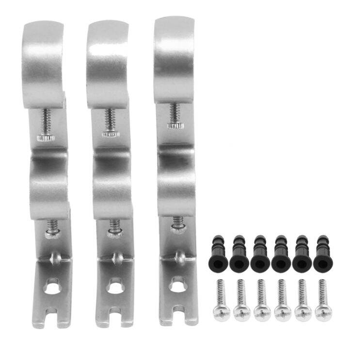 3pcs-set-curtain-rod-brackets-heavy-duty-double-rod-holders-durable-metal-curtain-rod-wall-brackets-with-screw