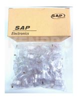 หัวแลน ตัวผู้ RJ45 CAT5E 8P8C (ใส) 100 ชิ้น