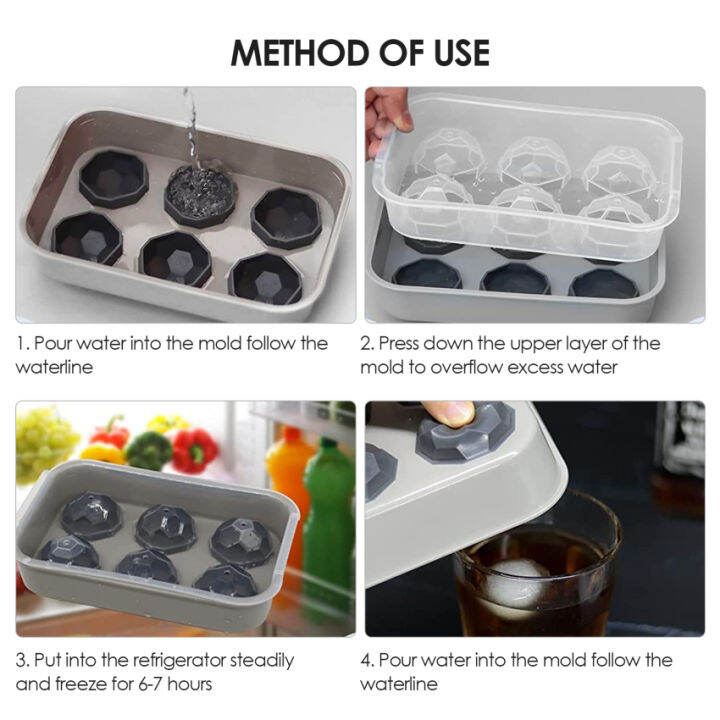 ice-ball-trays-ถาดน้ำแข็งขนาดใหญ่ทรงกลม-ice-ball-moulds-เครื่องทำน้ำแข็งทรงกลมแบบใช้ซ้ำได้พร้อมฝาปิดที่ถอดออกได้สำหรับวิสกี้-chilling-ไวน์ค็อกเทลเครื่องดื่มน้ำผลไม้