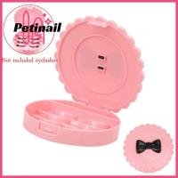 PETINAIL ที่เก็บขนตาปลอมอะคริลิกผูกโบว์กล่องขนตาปลอมเครื่องมือแต่งหน้า