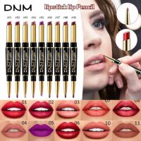 LilyBeatuy-COD !!! DNM ลิปสติกเขียนขอบปาก 12 สี ติดทนนาน กันน้ำ ไม่ติดถ้วย เคลือบริมฝีปาก ให้สีสูง แสดงผลลิปสติกแบบพกพา แต่งหน้า