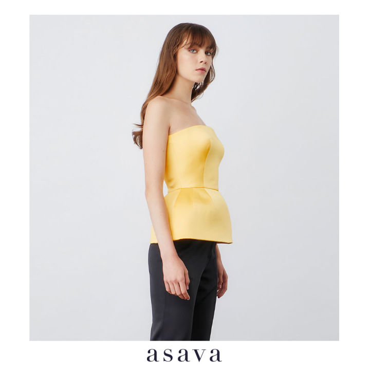 asava-pf22-satine-strapless-body-round-blouse-เสื้อผู้หญิง-อาซาว่า-เกาะอกโอบไหล่