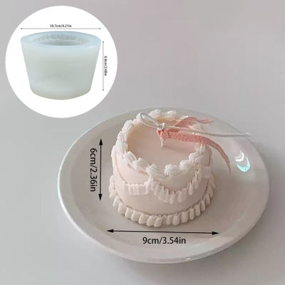 3D Silicone Moulds For Festival Gifts Aroma Soy Wax Polymer Clay DIY Candle Molds Silicone Simulation Decorated Cake