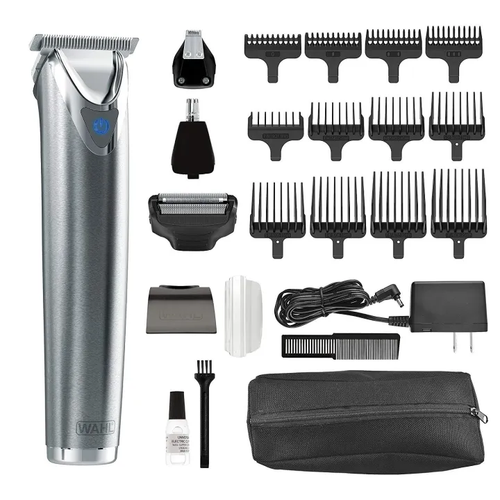 Wahl Clipper Stainless Steel Lithium Ion Plus Beard Trimmer Kit Brushed Cordless Rechargeable Men's Grooming Kit for Haircuts and Beard Trimming | Lazada PH Wahl Clipper Stainless Steel Lithium Ion Plus Beard Trimmer Kit Brushed Cordless Rechargeable Men's Grooming Kit for Haircuts and Beard Trimming | Lazada PH