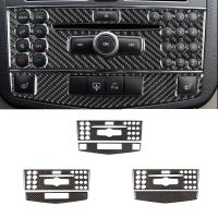 For Mercedes Benz C Class W204 2007 2008 2009 2010 Carbon Fiber Car Interior Center Control Navigation Panel Frame Cover Trim