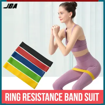 5pcs/Set] Gym Resistance Bands Yoga Squat Elastic Band Stretch Exercise  Fitness Weight Loss Squad Workout Tension Band 阻力带 拉力带