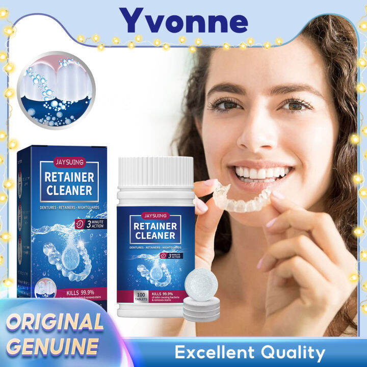 JAYSUING Denture Cleansing Tablet Remove Plaque Stains Antibacteria Bad