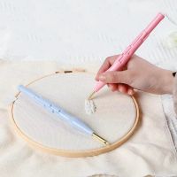 ❈☫ Adjustable Punch Needle Embroidery Thick Brass Needle Wool Felt Craft Poking Tools Pen DIY Magic Carpet Hook Needlework Knitting