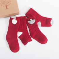 【cw】 High-End Gift First Month Old 100 Days Old Gifts For One-Year-Old Baby Baby S Socks Red Birth Year Thickened Warm Children S New Year Socks ！