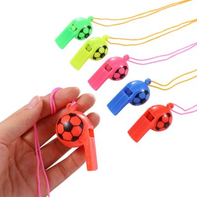 10Pcs Mini Whistle Plastic Multifunction With Rope Kid Football Soccer Rugby Cheerleading Whistle Children Gifts Survival kits
