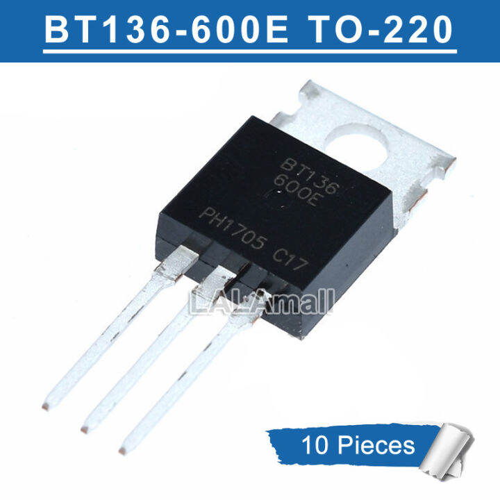 10pcs BT136-600E TO220 BT136 600E BT136-600 TO-220 600V/4A Triacs Rail ...