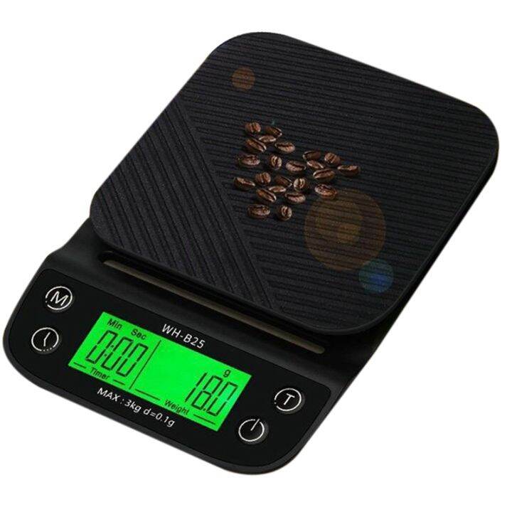 Precision Drip Coffee Scale with Timer Multifunction Kitchen Scale LCD Digital Food Scale for