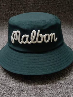 20233ใหม่หมวกชาวประมง Malbon ครีมกันแดดสำหรับกีฬากลางแจ้งกระบังแสงหมวกเบสบอลสีขาวพอดี