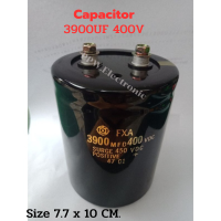 1ตัว Capacitor 3900UF 400V 400DVC สีดำ SURGE 450VDC Hitachi Japan คาปาซิเตอร์แบบขันสกรู ขนาด7.7x10 CM. Cหัวน็อต 3900UF Hitachi ตัวเก็บประจุ สีดำ C3900UF 400V C 3900UF450V C 3900UF 400VDC