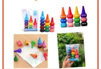 ⭐สินค้าพร้อมส่งจากในไทย?? สีเทียนนิ้วรูปทรงกรวย Baby color 12 สี ( มีเก็บปลายทาง )