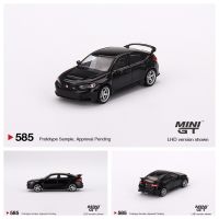 พรีเซลใน December Mini Gt 1:64 Civic Type R คริสตัลมุกสีดำ585รถโมเดล Diecast