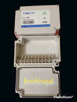 TJ-10P กล่องพลาสติก พร้อมเทอร์มินอลบล็อก(Plastic Terminal Block Box IP66) 10Pole 10A Size : 110x75x40 mm.