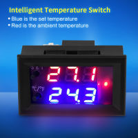 DC 12V Digital Display Adjustable Microcomputer Electronic Thermostat Intelligent Temperature Controller Switch with NTC Waterproof Sensor Probe