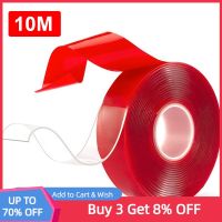 10M Double Sided Adhesive Tape Transparent Acrylic Heavy Duty Cuttable Mounting Tape 25/30/35MM Width for Home Decor Paste Photo Adhesives Tape