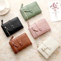 Fashion Women Folding Zipper Short Wallet PU Leather Female Small Coin Purses Hasp Clutch Credit Card Holder Money Bag Handbags