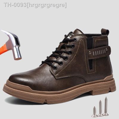 ○◇✗ hrgrgrgregre Botas de segurança protetoras antiperfurantes para homens e mulheres Sapatos soldagem indestrutíveis aço toe Alta qualidade