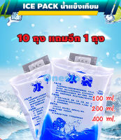 ไอซ์แพค ICE PACK น้ำแข็งเทียม เจลเย็น น้ำแข็งเจล แบบใช้ซ้ำได้  สำหรับถนอมอาหาร 10 ถุง แถม 1 ถุง onesto