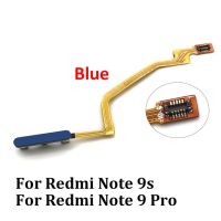 เครื่องสแกนลายนิ้วมือสำหรับ Xiaomi Redmi Note 9 Pro / Note 9S ปุ่มโฮมเมนูกลับคืนสายเคเบิลแบบยืดหยุ่นเซนเซอร์จดจำคีย์