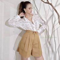 Womens Shorts High-Waisted Beautiful Cut Outer nd Vintage Style Brush Fabric Focus On Wearing Often keeplook.