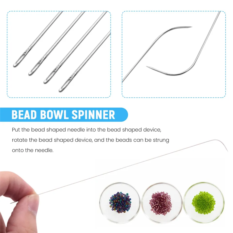 Curved Beading Needles Stainless Bead Spinner Needles Thin Bead