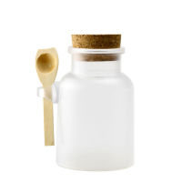 Makeup Portable Bath Salt Matte Container With Wood Spoon Empty Refillable Bottles Bottle Plastic