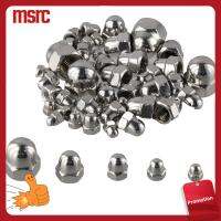 MSRC 50Pcs มี5ขนาด ชุดน็อตหัวจมหกเหลี่ยม ไนลอนทำจากไนลอน M3 M4 M5 M6 M8 Dome nuts ทนทานสำหรับงานหนัก ผิวเรียบเนียน ฝาครอบน๊อตเกลียวตัวเมีย ในร่มและกลางแจ้ง