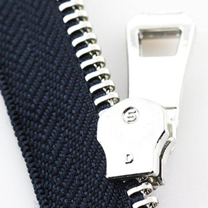 55-65-75cm-5-colorful-high-quality-open-end-auto-lock-silver-metal-zipper-diy-handcraft-for-clothing-pocket-garment-shoes