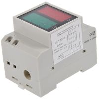 【☸2023 New☸】 aicairuo9588258 Din-Rail Ac 110V/220V เครื่องวัดแรงดันไฟฟ้าแบบดิจิตอลแอมป์มิเตอร์สีแดงสีเขียวเมตรแสดงนำ