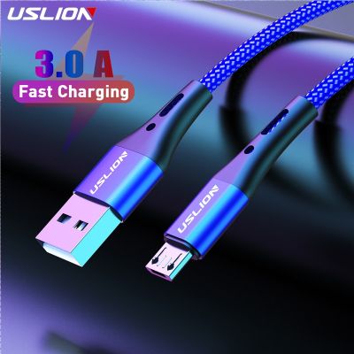 USLION Micro USB Cable Fast Charging For Samsung S7 Xiaomi Android Redmi Note 5 Pro Data Cable Charger Wire Cord 3m Mobile Phone Cables  Converters