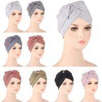 【YF】 2022 New Multicolor Bright Bowknot Turban Forehead Glitter Cross Female Head Wrap Muslim Hijab Headscarf Bonnet Headwear