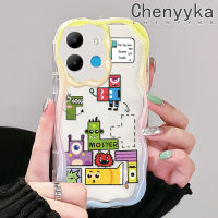 เคส Chenyyyka สำหรับ Infinix Smart 6 HD Smart 6 Plus 6 Plus Smart 7เคสการ์ตูนน่ารัก Spoof ลายมอนสเตอร์ Tetris วัสดุอัปเกรดเนื้อครีมขอบคลื่นกันกระแทกแบบใสนิ่มเคสมือถือปลอกโปร่งใสลายกล้องถ่ายรูปฝาครอบป้องกัน