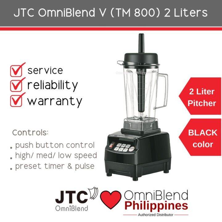 blender JTC OmniBlend V Blender (TM 800) with 1 yr motor warranty 2 Liters Lazada PH
