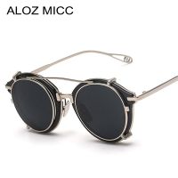 ALOZ MICC kacamata hitam Steampunk Pria Wanita kacamata hitam lensa klip dapat dilepas klasik UV400 Q437