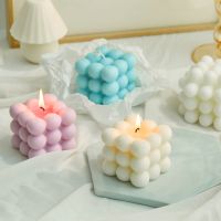 1PCS Home Decoration Candle Cube Bubble Candles Soy Wax Aromatherapy Cube Candle Scented Relaxing Birthday Gift Home Decoration