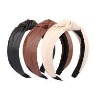 【YF】 Pu Leather Knotted Headband for Women Girls Vintage Hair Bands Brown Beige Black Twisted Hairband Hoop Accessories