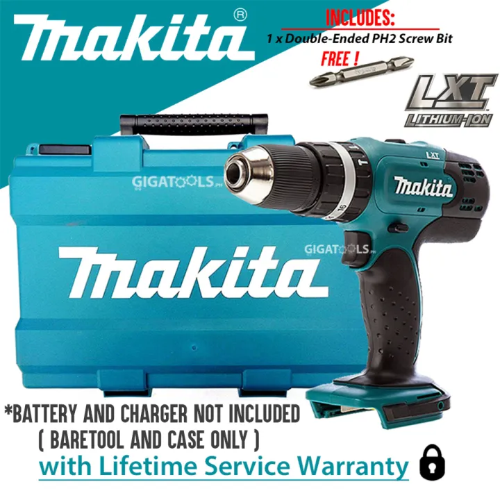 Makita DHP453 Cordless Hammer Drill 1/2" 18V LXT with DC18RC Fast