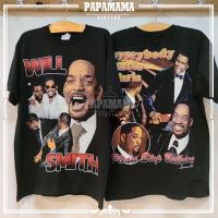 [ Will Smith ] Chris Rock Oscar ฝ่ามือกำหราบคนบูลลี่เมีย papamama vintage เสื้อยืดผ้าฝ้าย