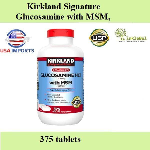 Kirkland Signature Glucosamine with MSM, 375 Tablets Expiry 11/25