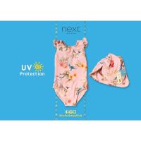 ☑️ [9M-3Y] Girls Swimsuit UV Protection With Hat  By Next ชุดว่ายน้ำเด็ก หมวกว่ายน้ำ ป้องกันแสงแดด