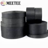 10M 0.7Mm Tebal 10-100Mm Nilon Anyaman Band Hitam Tali Tas Bahu untuk Hewan Peliharaan Kerah Bagasi Sabuk Selempang Pita Aksesoris Jahit