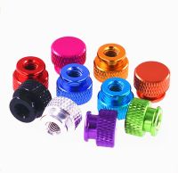 2Pcs Colourful Blind Hole Nut M3 M3.5 M4 M5 M6 Aluminium Alloy Knurled Thumb Nuts Hand Grip Knob Step Nuts Nails Screws Fasteners